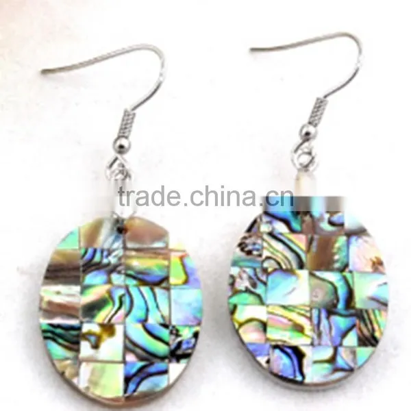 Pink Crystal Abalone Shell Earrings Eco-friendly Paua Earrings Female Loved Style Shell Earrings photo-2