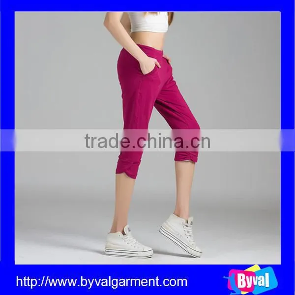2015 Newly Design Custom High Quality Womens Fashion Slim Fit Jogger Sport Pants photo-2