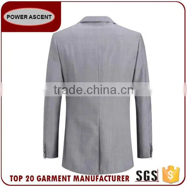 Men'S Custom Design Light Grey Suit Fabric Formal Suits photo-2