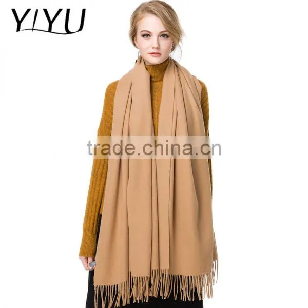 Wholesale Women Soft Cashmere Wool Wraps Knit Shawls Scarf photo-2