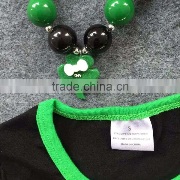 2016 New Baby St.Martin's Day Love Baby Kids St.Patrick Clothing Girls Green Sequins Pants With Matching Accessories photo-2