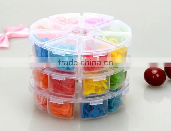 80PCS Mixed Color Corchet Sewing Knitting Ring/Stitch Closed Maker photo-3
