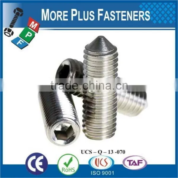 Made in Taiwan DIN 914 Cone Point Grub Screw DIN 914 photo-2