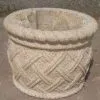 Carved Stone - Flowerpot (G682 Yellow Rusty)