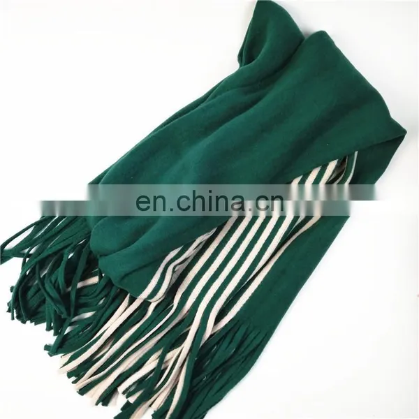 Stripe Woolen Shawl Lovers Tassel Winter Imitation Cashmere Knitted Vertical Thick Scarves photo-4