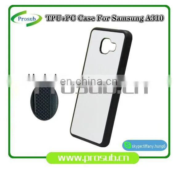 2d Sublimation Heat Transfer PC +TPU Silicon Blank Cell Phone Case With Metal Sheet for Prosub-Samsung A310/ A3-2016 photo-4