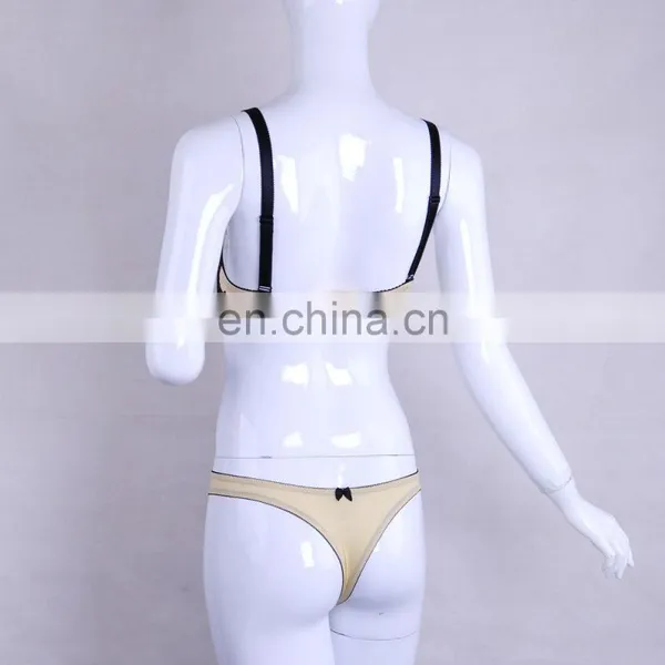 2015 Sexy Hot Gold Tone Black Lace Ladies Panties photo-4