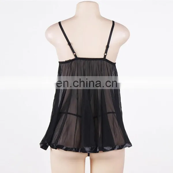 Hot Sexy Transparent Plus Size Girls Sex Nighties photo-6