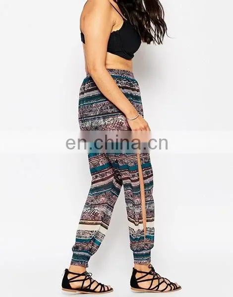 Dongguan City Beach Trouser Pants With Side Split in Print Clothing for Fat Women Clothing Xxxl Plus Size Clothing photo-4