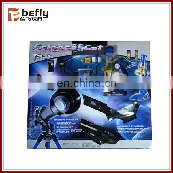 Science Microscope Toy Set With Astronomy Telescope