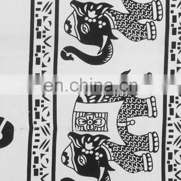 Indian Elephant Mandala Hippie Wall Hanging, Indian Bohemian Tapestry, Gypsy Bed Cover, Elephant Wall Hanging,Queen Bed Sheet photo-2