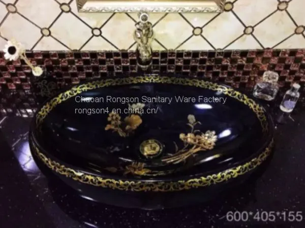2018 Hot Selling Ceramic Tabletop Square Sanitary Ware Luxury Good Quality Bathroom Art Wash Hand Basin Sink photo-5