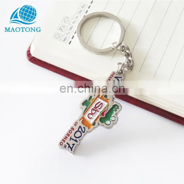 China Factory Custom Make Your Own Logo Decorative Thin Metal Key Chain photo-2