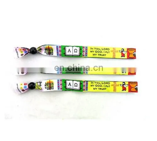 Wholesale Heat Transfer Polyester Customized Fabric Wristbands photo-2