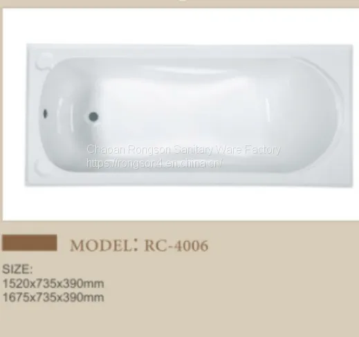Wholesale Euro Hotel Home Apartment Good Sale Design Bathroom White Drop in Acrylic Tube in Cheap Price photo-5