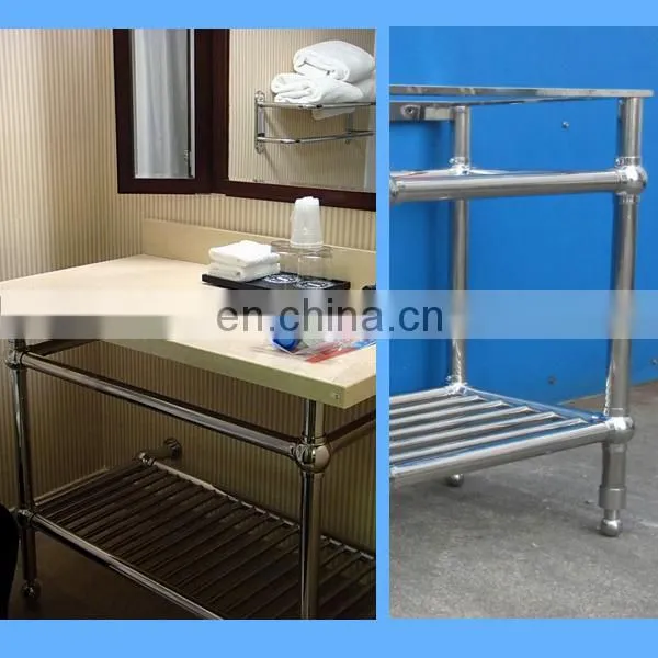 White Carrara Marble Top With Chrome Wash Stand