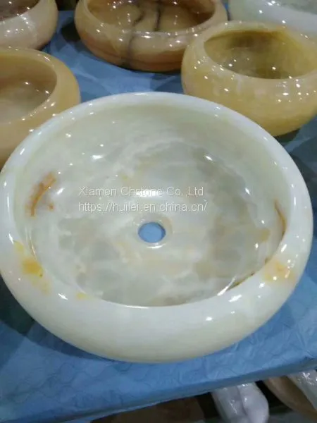 White Onyx Sinks, White Onyx Wash Basins, Nature Stone Bathroom Sinks photo-2