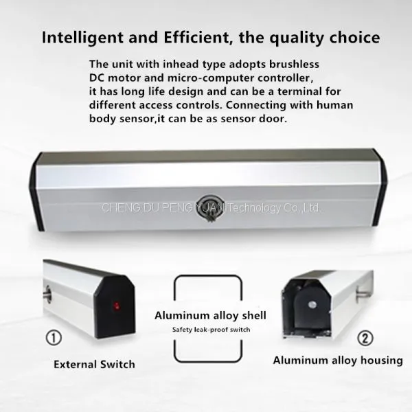 Horizontal Automatic Door Opener Electric Fire Closer 90 Degree Flat Door Motor Fire Door Double Door Interlocking Function photo-3