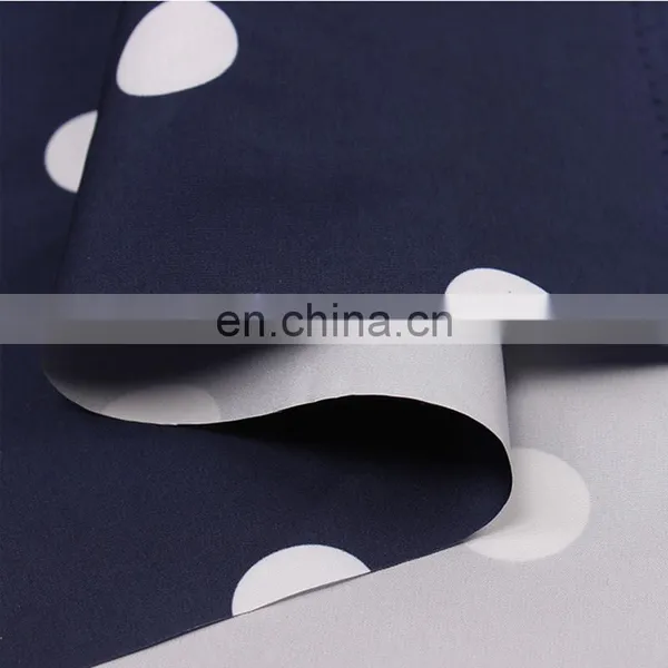 300T Full Dull 100% Polyester Dot Printed Fabric 50D Pongee Fabric for Garment/raincoat/umbrella photo-5