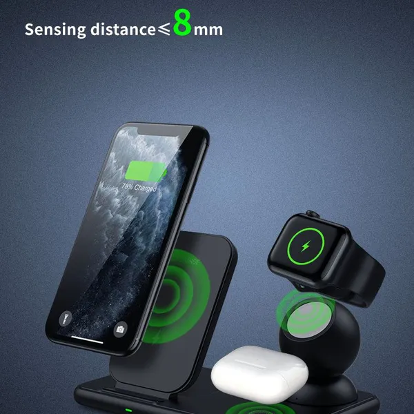 4 in 1 25W Fast Wireless Charger For IPhone 12 11 XS XR 8 X 3 in 1 Quick Charging Station For Apple Watch 6 5 4 3 Airpods Pro photo-2