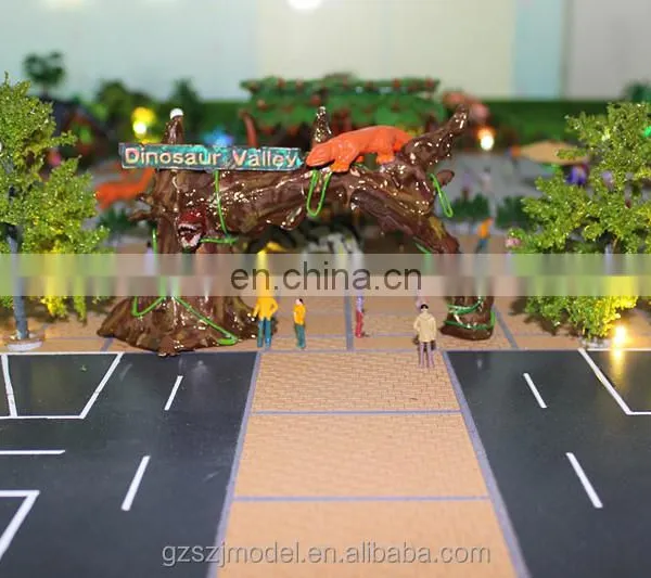 Dinosaur Park Architectural Maquette for Real Estate & Construction Display With Miniature People photo-2