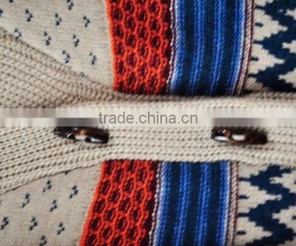 100% Cotton Winter Coat Sweater Warm Cardigan Sweater for Lady photo-3