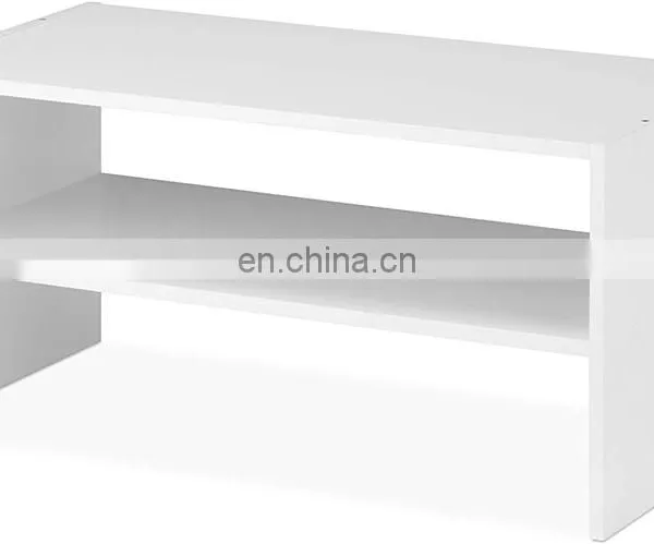 Wholesale Modern Indoor Wood Living Room Bathroom Storage Shelf Wooden 2 Tier Shoe Racks photo-3