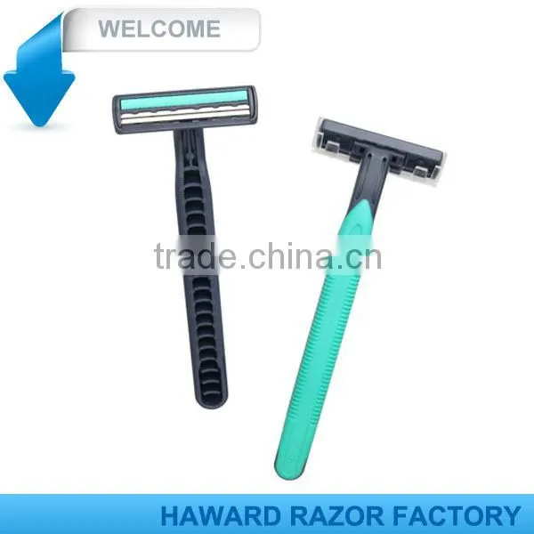 D227L Twin Blade Rubber Handle Disposable Razor photo-3