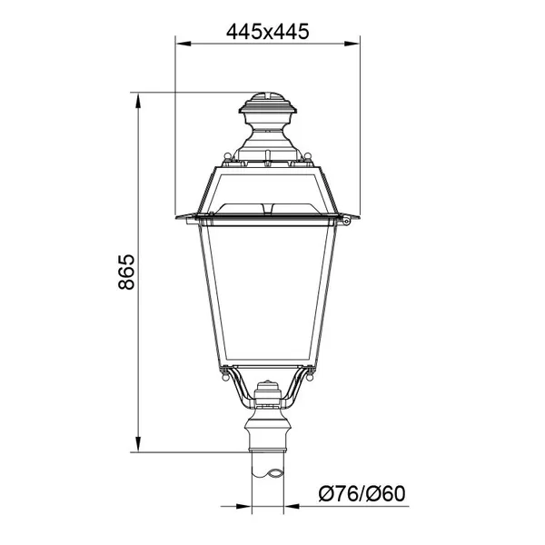 Square Garden Post Lights DLG-LED-051 photo-2