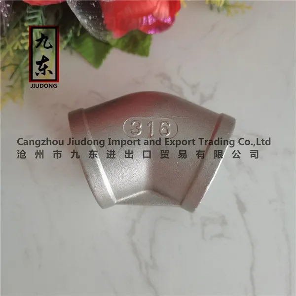 Stainless Steel Pipe Fittings 45 LB Elbow Npt photo-3