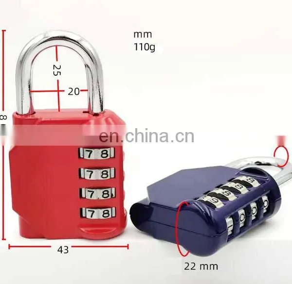 Promotional Travel Luggage Padlock Gym Lock 4 Digital Combination Lockers For Gym Padlock photo-4