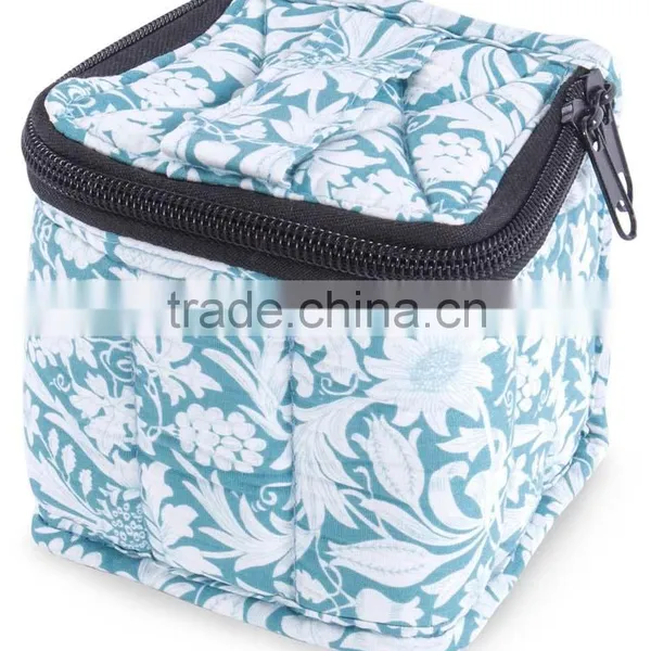 Custom Make Small Printed Canvas Essential Oil Carrying Case, 9bottles Popular Sell Canvas Essential Oil Carry Bag for Travel photo-2