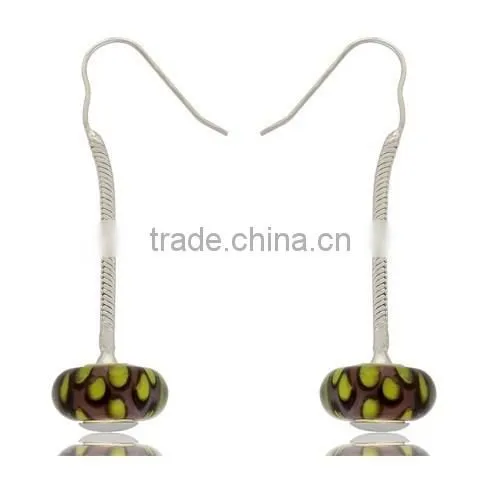 Murano Lampwork Glass Bead Earrings for Young Women photo-6