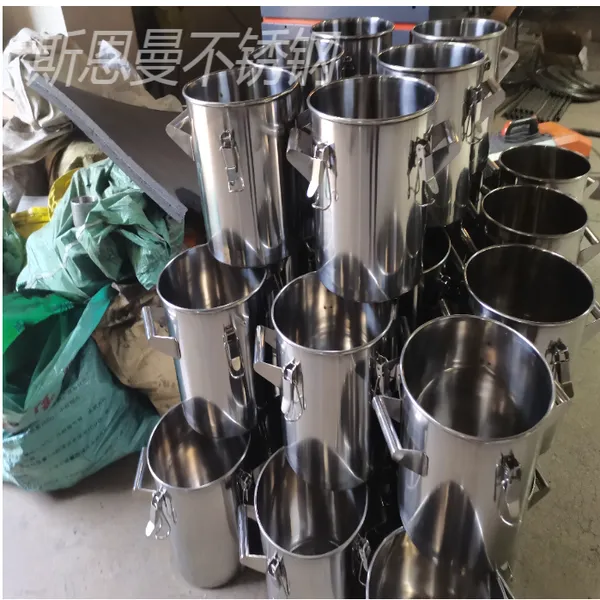 Heavy Duty Stainless Steel Storage Drum, 304/316L Open Top Stainless Steel Barrel With Handle, Industrial Stainless Steel Pail for Chemical/Water photo-2