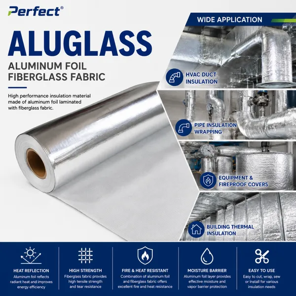 Aluminum Foil Fiberglass Fabric