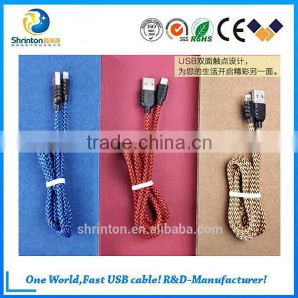 Remax Nylon Braided Fabric Micro Usb Cable 1M With Metal Head photo-6