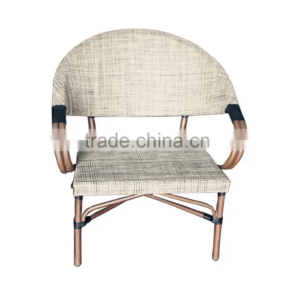 Comfortable Garden Rattan Relax Chair Cast Aluminum Outdoor French Bistro Rattan Chairs photo-3