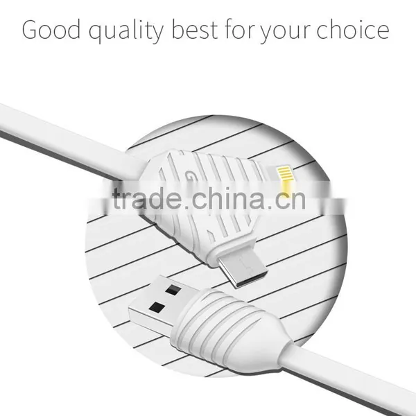 GOLF 2.1A Pineapple Series 2in1data Cable for Iphone 5/5s/6/6s/6plus 1m Quick Charge and Data Pinepple 2in1cable for Micro Phone photo-4