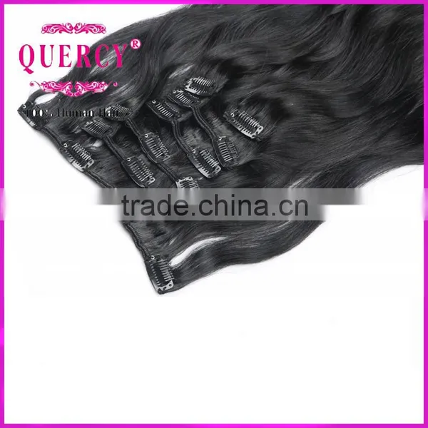 Unprocessed Virgin Remy Brazilian Human Hair Double Drawn Thick Ends Clip In Hair photo-2