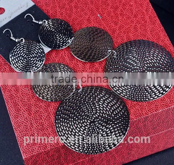 New India Multilayer Disc Fancy Design Women Baroque Gold Earrings photo-5