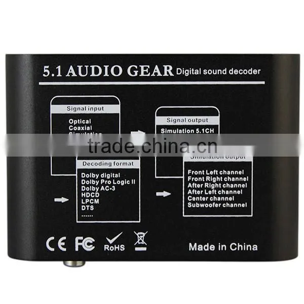 DTS AC3 Digital to Analog Stereo 5.1CH Audio Gear Digital Sound Decoder for Set Top Box HD Player Blu-ray DVD PS2 PS3 XBOX360 photo-5