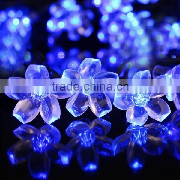 Blue Color Cherry Blossom Light Strings for Garden and Outdoor Christmas Party photo-6