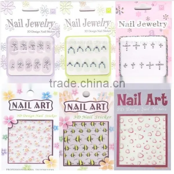 12 Tips Nail Art Stickers Fish Animal Design Nail Accessories/ High Quality Products Made in China