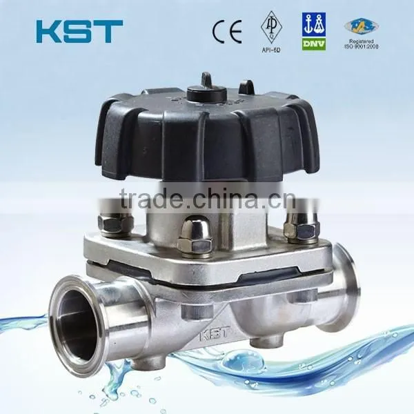 SS304 SS316 Manual Diaphragm Valve Clamped/Welded/Welding End