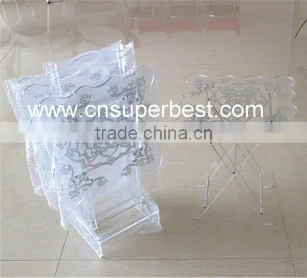 Folding Clear Acrylic Coffee Table Made by Acrylic Material With Printing Logo Surface photo-5