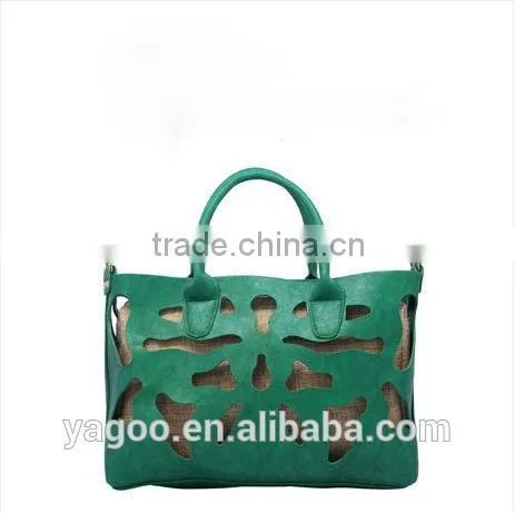 Carved Senior Cotton Lun Hollow Out Leather Bag Woman Leather Handbag Made in China2014 photo-3