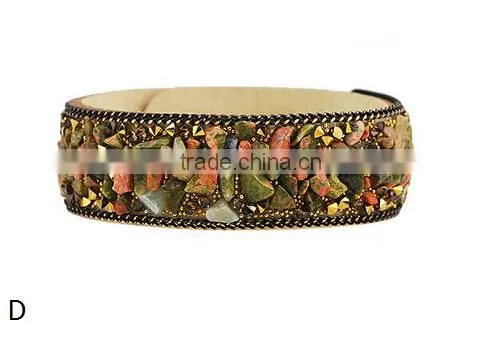 New Arrival Trendy Natural Stone Bracelet Leather Bracelet Customized/ photo-4