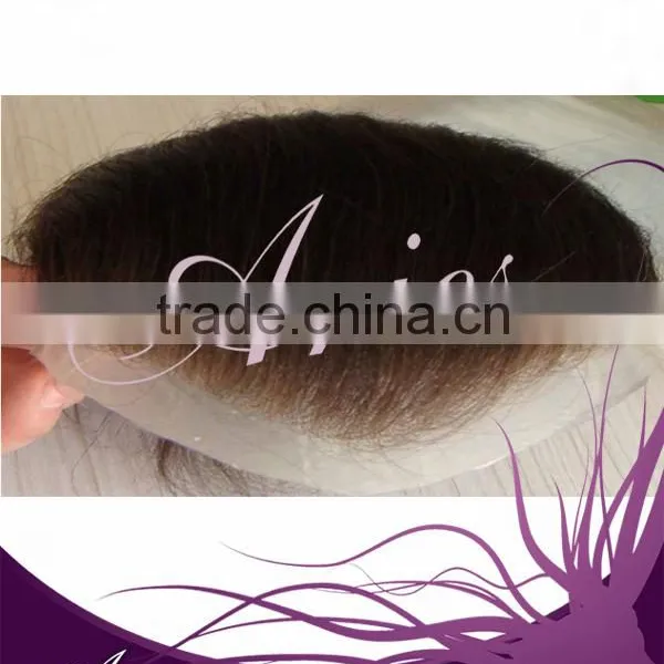 Wholesale Best Quality India Remy Human Natural Hair Super Thin Skin Men's Toupee photo-2