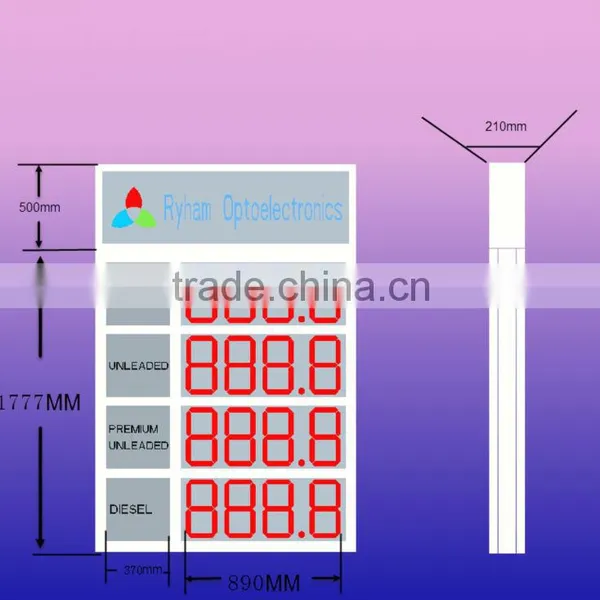 Customized Digital Led Gas Price Display Board/3G Control System/waterproof photo-4