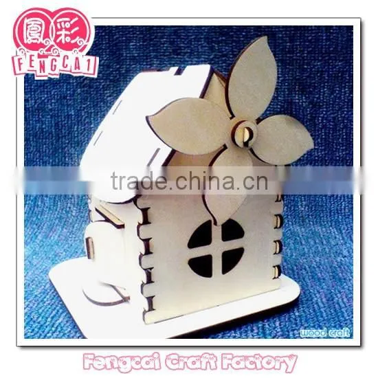 Wooden Windmill House Puzzle Toy (wooden Craft in Laser Cut & Engraving)